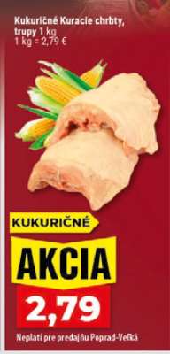 Kukuričné Kuracie chrbtý, trupy