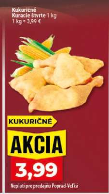 Kukuričné kuracie štvrte 1 kg