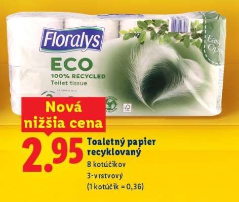 Toaletný papier recyklovaný