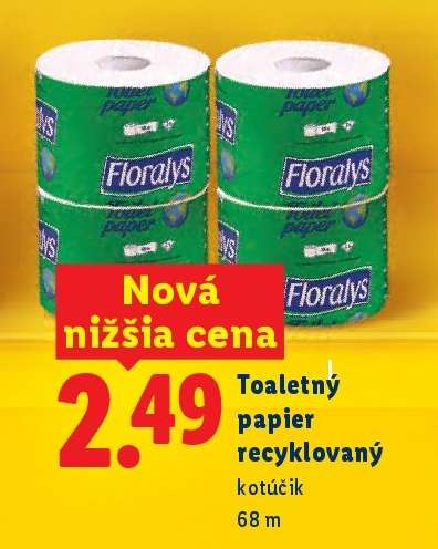 Toaletný papier recyklovaný