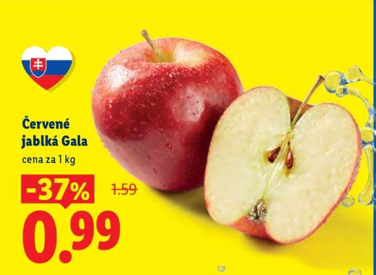 Červené jablká Gala