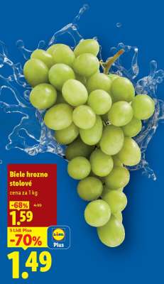 Biele hrozno stolové