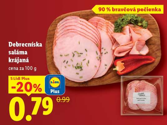 Debrecínska saláma krájaná