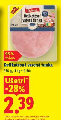 Delikatesná varená šunka