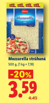 Mozzarella strúhaná
