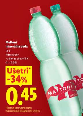 MATTONI Minerálna voda