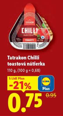 Tatrakon Chilli toastová nátierka