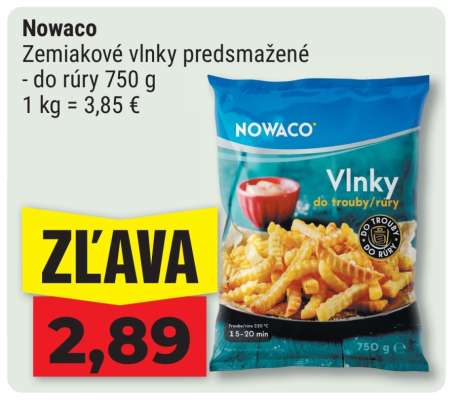Nowaco Zemiakové vlnky predsmažené