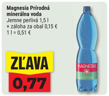 Magnesia Prírodná minerálna voda
