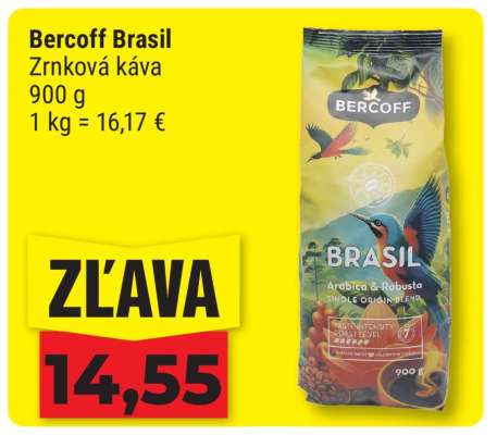 BERCOFF BRASIL Zrnková káva