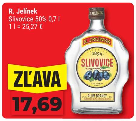 R. Jelínek Slivovice 50% 0,7 l