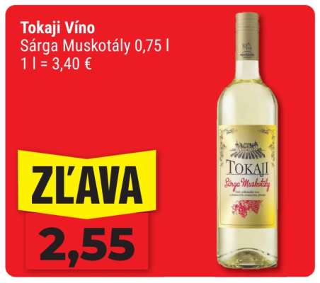 Tokaji Víno Sárga Muskotály 0,75 l