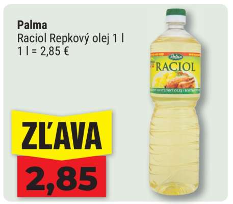 Palma Raciol Repkový olej 1 l