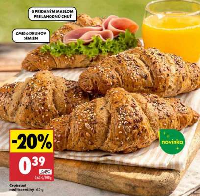 Croissant multicereálny 65 g