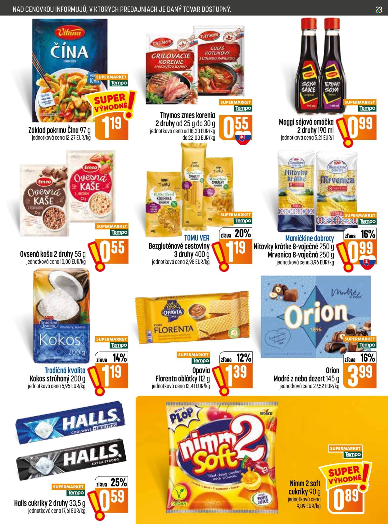 Leták COOP Jednota - 3.9.2026 - 9.9.2026. Strana 23