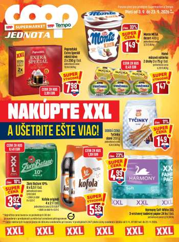 Leták COOP Jednota - 3.9.2026 - 23.9.2026.