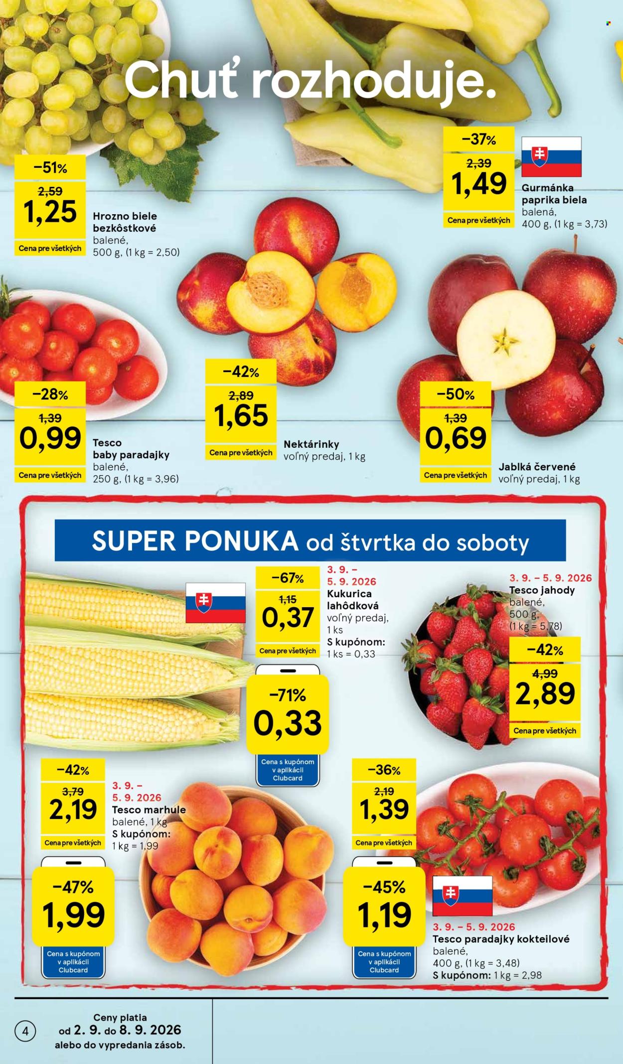 Leták TESCO - 2.9.2026 - 8.9.2026. Strana 4