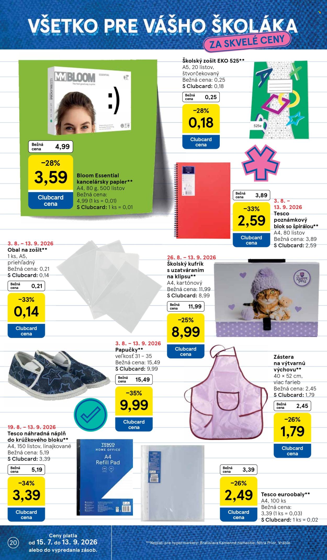 Leták TESCO - 2.9.2026 - 8.9.2026. Strana 20