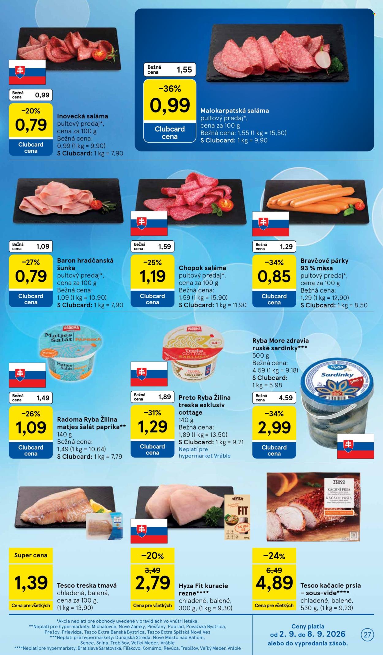 Leták TESCO - 2.9.2026 - 8.9.2026. Strana 27