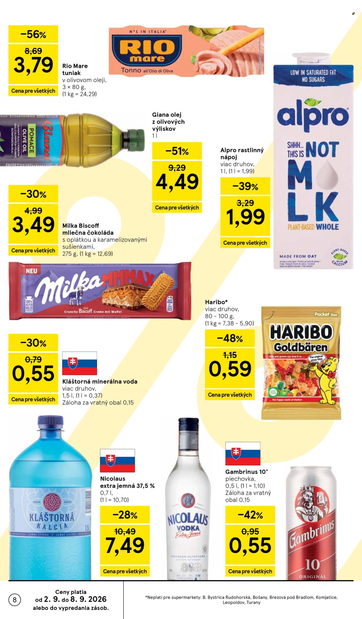 Leták TESCO supermarket - 2.9.2026 - 8.9.2026. Strana 8