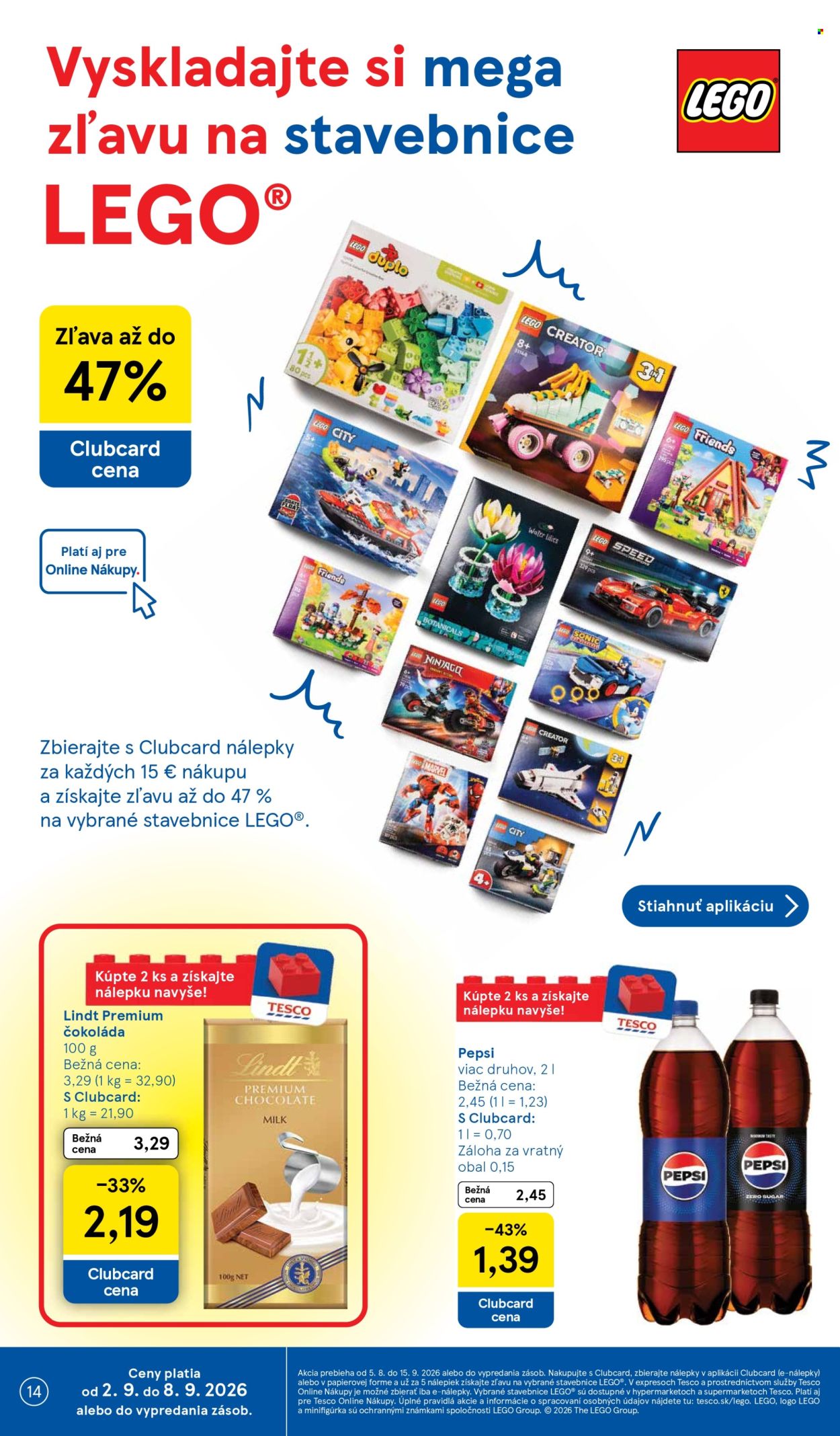 Leták TESCO supermarket - 2.9.2026 - 8.9.2026. Strana 14