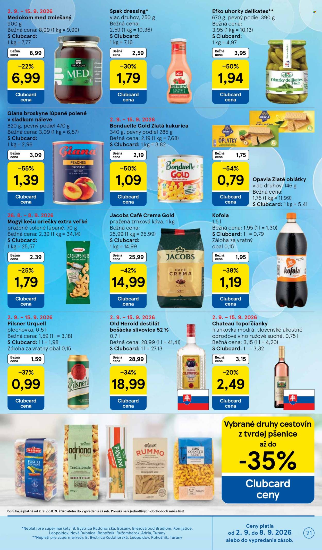 Leták TESCO supermarket - 2.9.2026 - 8.9.2026. Strana 21