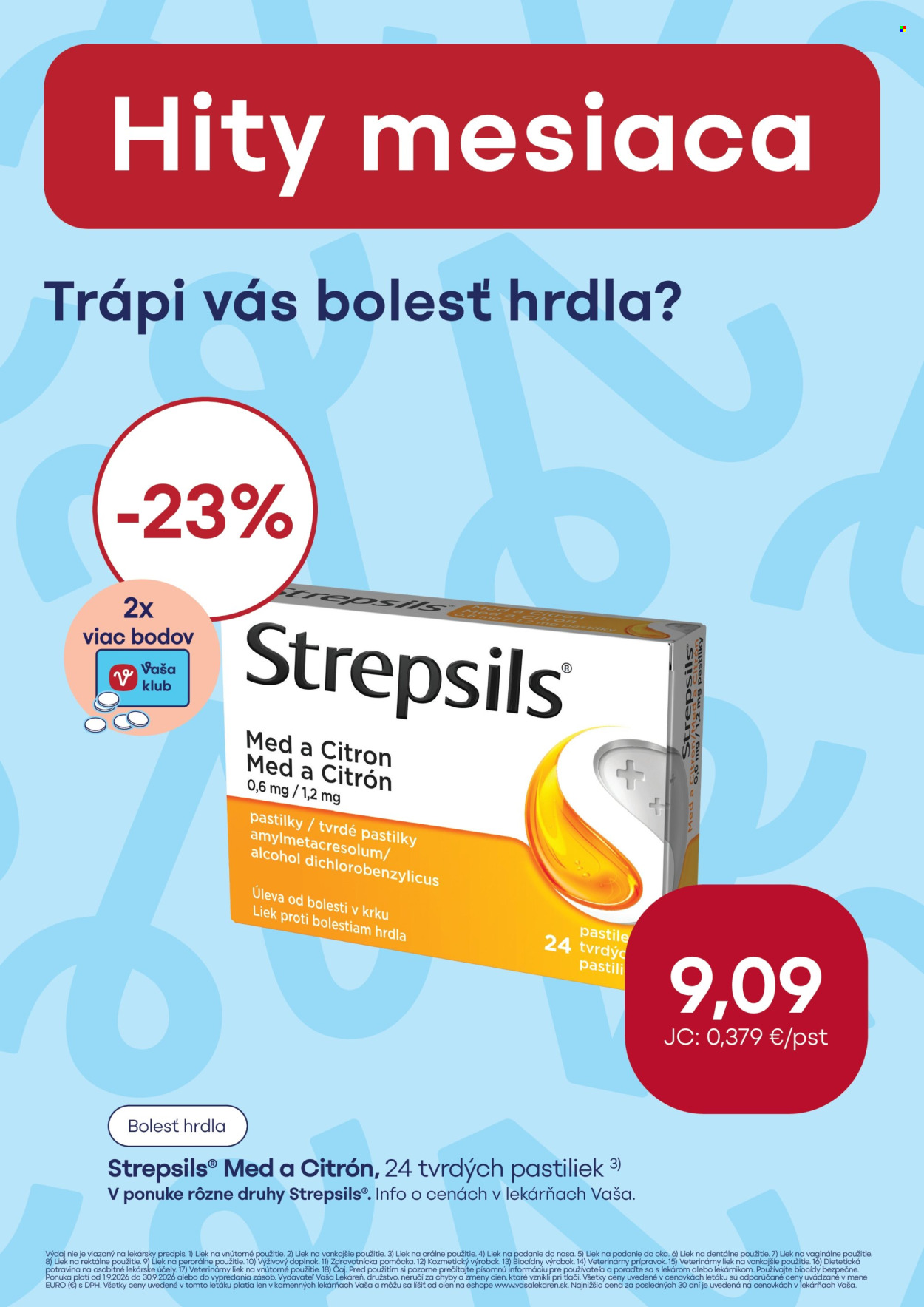 Leták Vaša lekáreň - 1.9.2026 - 30.9.2026. Strana 9
