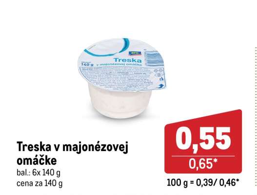 Treska v majonézovej omáčke
