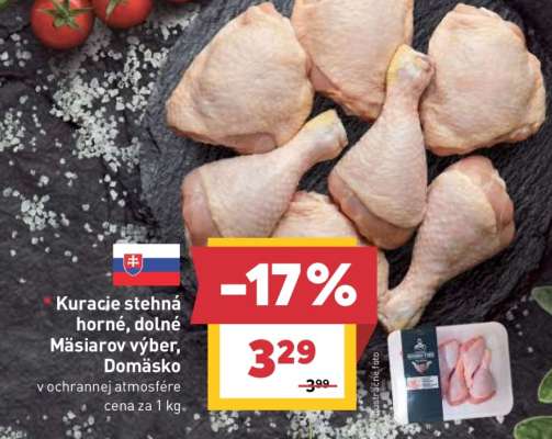 Kuracie stehná horné, dolné Mäsiarov výber, Domäško