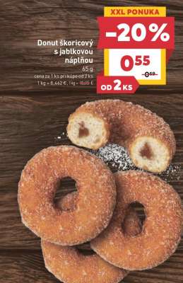 Donut škoricový s jablkovou náplňou