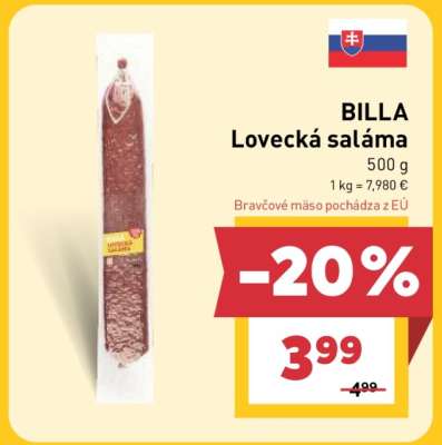 BILLA Lovecká saláma