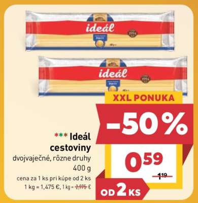 Ideál cestoviny