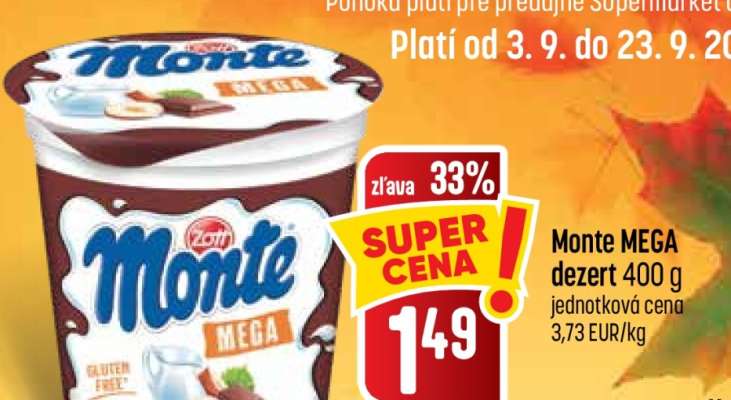 Monte MEGA dezert 400 g