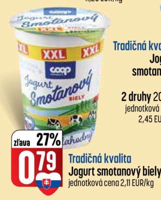 Jogurt smotanový biely