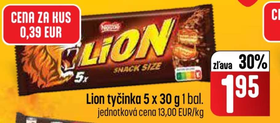 Lion tyčinka 5 x 30 g 1 bal.