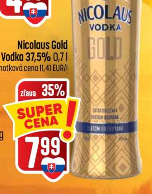 Nicolaus Gold Vodka 37,5% 0,7 l