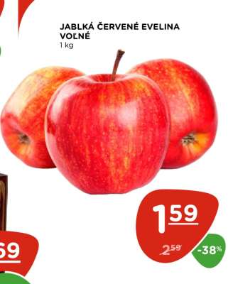 Jablká červené Evelina voľné