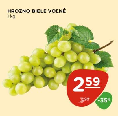 HROZNO BIELE VOĽNÉ