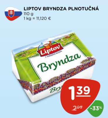 LIPTOV BRYNDZA PLNOTUČNÁ