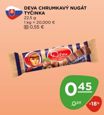 DEVA CHRUMKAVÝ NUGÁT TYČINKA