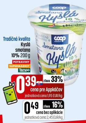 Kyslá smotana 10% 200 g