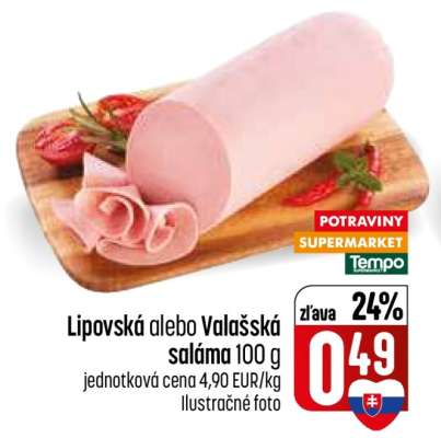 Lipovská alebo Valašská saláma 100 g