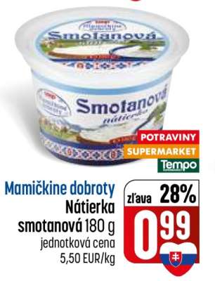 Mamičkine dobroty Nátierka smotanová