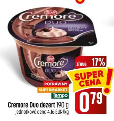 Cremore Duo dezert 190 g