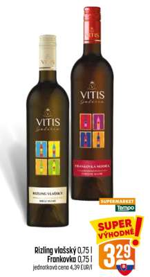 Rizling vlašský 0,75 l / Frankovka 0,75 l