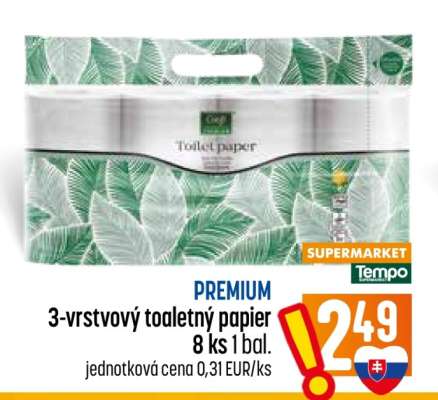 PREMIUM 3-vrstvový toaletný papier