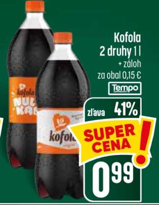 Kofola 2 druhy 1 l