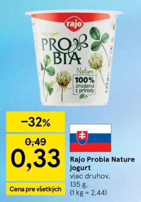 RAJO PROBIA NATURE Jogurt