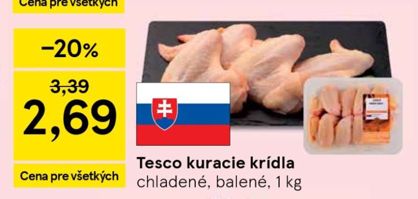 Tesco kuracie krídla