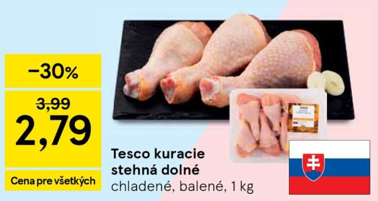 Tesco kuracie stehná dolné
